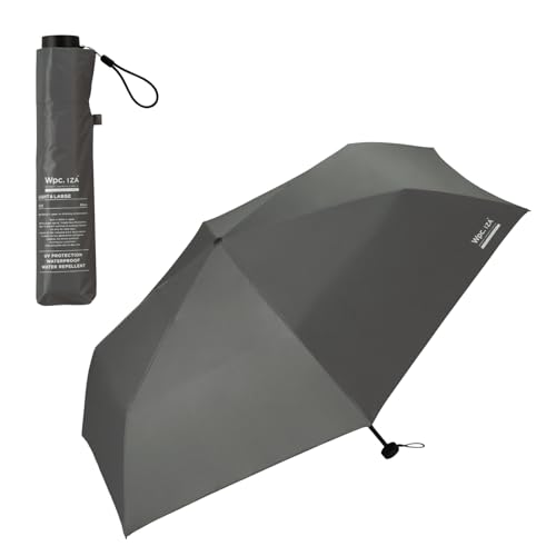 Wpc. IZA 日傘 メンズ 【限定・軽量大判】LIGHT & LARGE 遮光率100％ グレー 親骨：60cm WECZA-2504-102