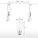 SUNTHIN Pack of 2 48ft LED Outdoor String Lights Patio Lights with White Cord 15 E26 Sockets 0.9 Watt 18 S14 Edison Bulbs 3 Spares Hanging Light Waterproof Wedding String Lighting