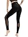 Hopgo Women's High Waist Yoga Pants Mesh Tummy Control Workout Leggings Running 4 Way Stretch Sports Tights