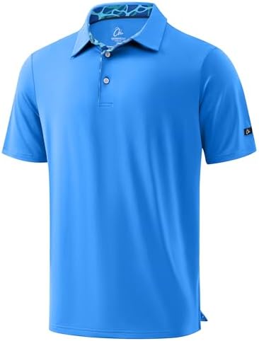 Amazon.com: Obla Mens Golf Polo Shirts Short Sleeve Dry Fit