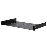 NavePoint Universal Rack Tray Vented Shelves 1U Black 10.5 Inches (270mm deep) No Lip