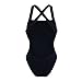 Lukitty Women's Sexy One Piece High Cut Backless Bikinis Bathing Suits Swimsuits Black M