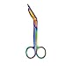 Artzone Lister Bandage Scissors - 5.5-Inch Cynamed Medical-Grade Stainless Steel Shears - Multi-Colored Rainbow Titanium Finish - Sharp Blades Cut Through Bandages, Dressing, Tape, Gauze, Clothing