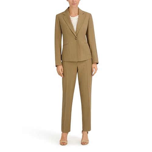 Le Suit Petite Pinstripe One Button Blazer & Pant, 2pc Set