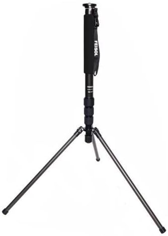 Feisol CM-1473 Rapid Four-Section Carbon Fiber Monopod with 3 Support Legs, 80 Maximum Height, 11lbs Capacity by Feisol