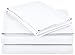 Amazon Basics Lightweight Soft Microfiber 4-Piece Bed Sheet Set with 14-Inch Deep Pockets, Queen, Solid, Bright White - Pack of 4