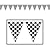 Checkered Outdoor Pennant Banner (black & white) Party Accessory (1 count) (1/Pkg)