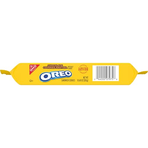 OREO CHOCOLATE COVERED PRETZEL SANDWICH COOKIES, LIMITED EDITION, 10.68 OZ