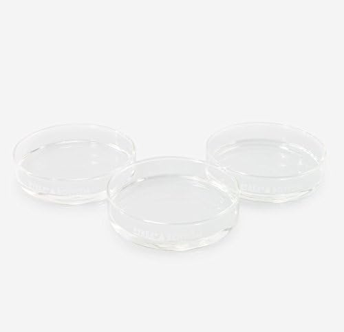 DD-90-S-3PK Large Dissection Petri Dish Pack of 3 Dishes, Clear, 93 mm Dia x 22 mm H