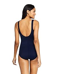 Traje de baño de una pieza sin tirantes para dama Lands 'End Soft Cup Print