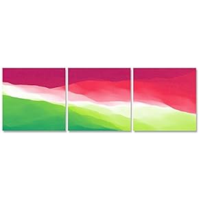 Canvas Wall Art Abstract Color Collage Painting Artwork for Home Prints Framed - 12"x12"x3 Panels