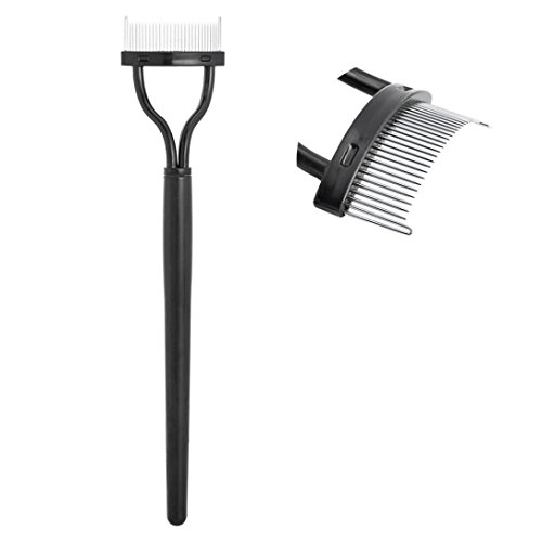 Quartly Eyelash Comb Curlers Lash Separator Mascara Lift Curl Applicator Eyebrow Grooming Metal Brush Tool Makeup Kit (A)