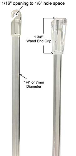 GMA GROUP 36 Inches Long Clear Blind Tilt Wand Replacement with Hook and Grip (2 Piece Pack) - Thumbnail 2
