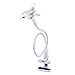 Gooseneck Phone Holder, Stand for Bed, Lazy Bracket Flexible Long Arm Adjustable Cell Phones Mount Clamp on Desk, Compatible with Phone 12 Mini 11 Pro Xs Max XR X 8 7 6 Plus -White
