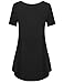 Black Tunic,Jazzco Casual Shirts for Women Short Sleeve Cotton Top (Black,X-Large)