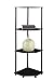 Convenience Concepts Designs2Go Classic Glass 4 Tier Corner Shelf, Black Glass