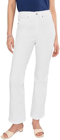 Lee Women's Legendary Wide Leg Seamed Crop Capri Jean Bright White