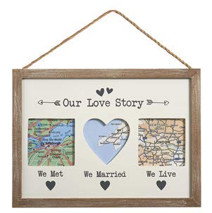 Transomnia Our Love Story Hanging Photo Frame Met Married Live