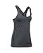 Under Armour Women's Armour Stripe Racer Tank, Black/Metallic Silver, Medium