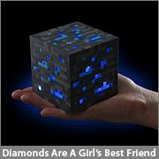 Diamond Ore Minecraft Light Up Blue light