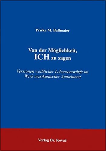 Von Der Moglichkeit Ich Zu Sagen Versionen Weiblicher Lebensentwurfe Im Werk Mexikanischer Autorinnen Feminat Amazon De Ballmaier Priska M Bucher