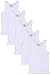 Rene Rofe Girls Undershirt Tank Top, White, Medium / 7-8 (Pack of 6)