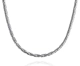 .925 Italian Sterling Silver Cardano Chain Necklace, 1.2 mm in Width