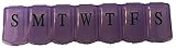 Apex 7-Day Ultra Bubble-Lok Pill Organizer (Large, Translucent Purple)