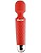 Rechargeable Personal Massager - Powerful Multi Speed Vibration - Whisper Quiet - Waterproof - for Muscle Tension Relief in Neck, Back, Shoulders, Legs and Feet - Red
