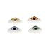 MagiDeal Oval Flat Back Plastic Eyes 7mm Iris for Porcelain or Reborn Dolls Making DIY Supplies Pack of 4 Pairs