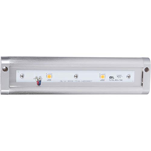 Morris Products LED Dimmable Under Cabinet Light – 12” Dual Hardwire, Plug-in – Brushed Aluminum – 3 LED, 5 Watts, 240 Lumens – Energy Efficient – for Lighting Work Surfaces, Kitchen Counter Tops