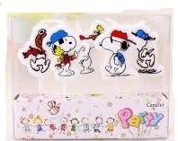 Snoopy Cake Cupcake Candle Toppers Snoopy Peanuts Birthday Party Candles Pack of 5
