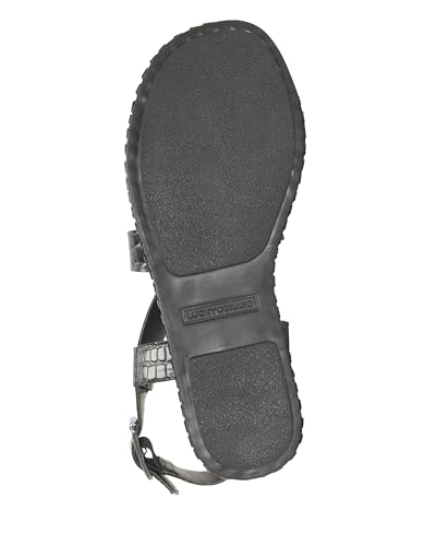 LUCKY BRAND WOMEN’S ZELEK FLAT SANDAL, BLACK, 5.5