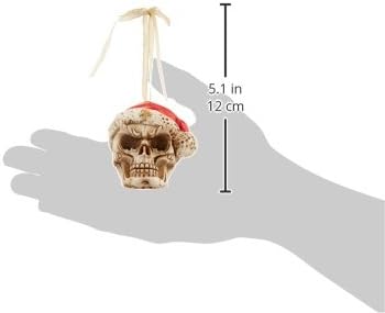 Design Toscano Skelly Claus II Gothic Skull Christmas Tree Ornament, Polyresin, 6.5 cm, Single, Set of One - Image 3
