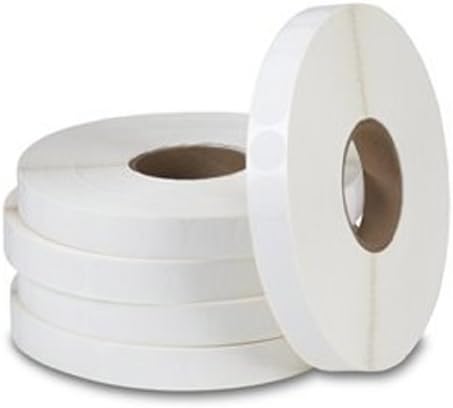 1.5" Round White Litho Paper Tabs / Wafer Seals - Roll of 5,000