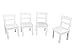 Pidoko Kids Table and Chairs Set - 4 Chairs and 1 Activity Table for Children - Educational Toddlers Furniture Set (White)
