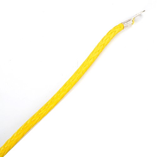 50 Feet x 3/16 Inches Yellow 5400 LBs Synthetic Winch Rope Car ATV UTV Tow Offroad Recovery Cable - Thumbnail 4
