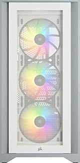 Corsair iCUE 4000X RGB Tempered Glass Mid-Tower Case White view 13