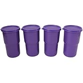 New Tupperware NewTupperware Tabletop Stacking Tumbler 12oz 350ml Set of 4 Grape Fizz Purple