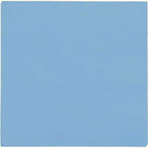 Thali Outlet - 125 x Sky Baby Blue 2 Ply 33cm 4 Fold Paper Napkins Tissues Serviettes