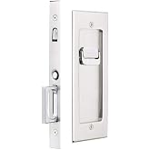 Emtek Modern Rectangular Privacy Pocket Door Mortise Lock (Satin Nickel)