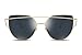FEISEDY Cat Eye Women Sunglasses Metal Frame Plain HD UV400 Lens B2206