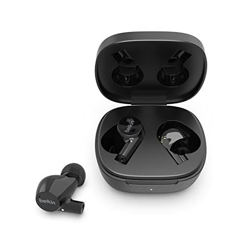 Belkin Écouteurs Sans Fil, Écouteurs Soundform Rise True Wireless Bluetooth 5.2, Certification Ipx5 : Résistance À La Sueur Et À L’Eau, Basses Profondes Pour iPhone, Galaxy, Pixel Et Autres - Noir