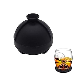 KINUO Ijs bal schimmel, siliconen grote bol ijs bal schimmel lade whisky ijs bal maker trechter ontwerp 2.5 ijs ballen…