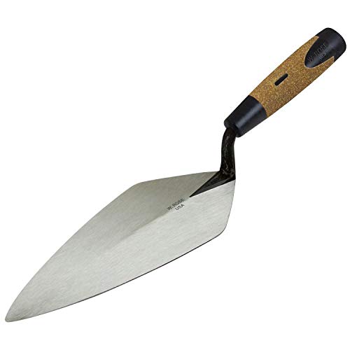 W Rose Brick Trowel 11" Narrow London Pattern Cork Handle Limber Blade