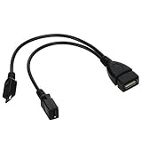 DSYJ Micro USB Host OTG Cable with Micro USB Power for Samsung S7 Edge, S6 Edge, S5, S4 & Nexus 10 9 7 4 Player + All Others 2 Pack