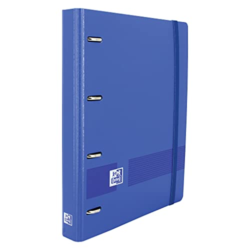 Oxford Live & Go A4+ 4 Ring Binder with Spare 100 Sheets Blue