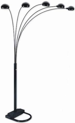 Nice Spider 5 Arc Arm Sofa Sectional Floor Lamp Black