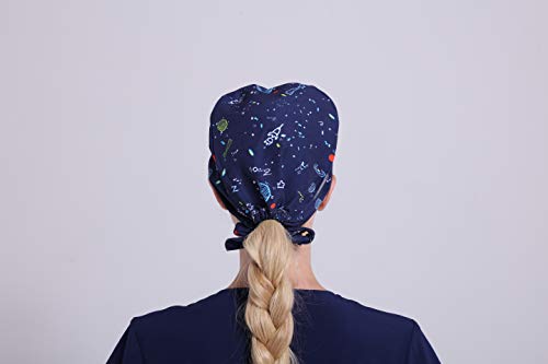 Zaqzeq Adjustable Surgical Cap Scrub Hat Medical Doctor Nurse Sweat Absorption Woman/Man (color01)