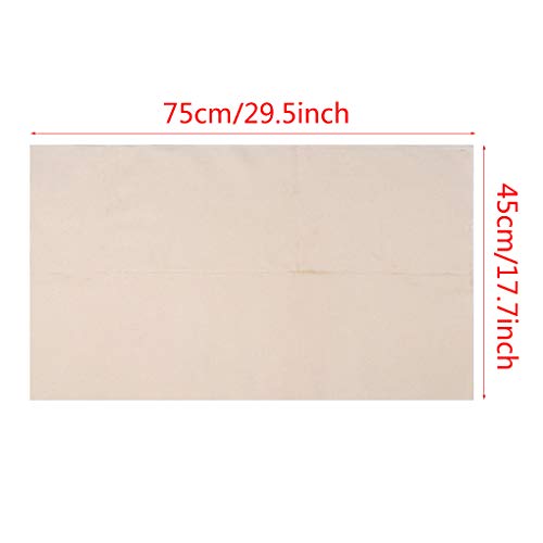 Rolin Roly 2 Pieces Reusable Fermented Dough Cloth Nature Cotton Pastry Proofing Cloth Baker's Couche for French Baguette Loaves,Bread (45x36cm,25x75cm) - Thumbnail 3